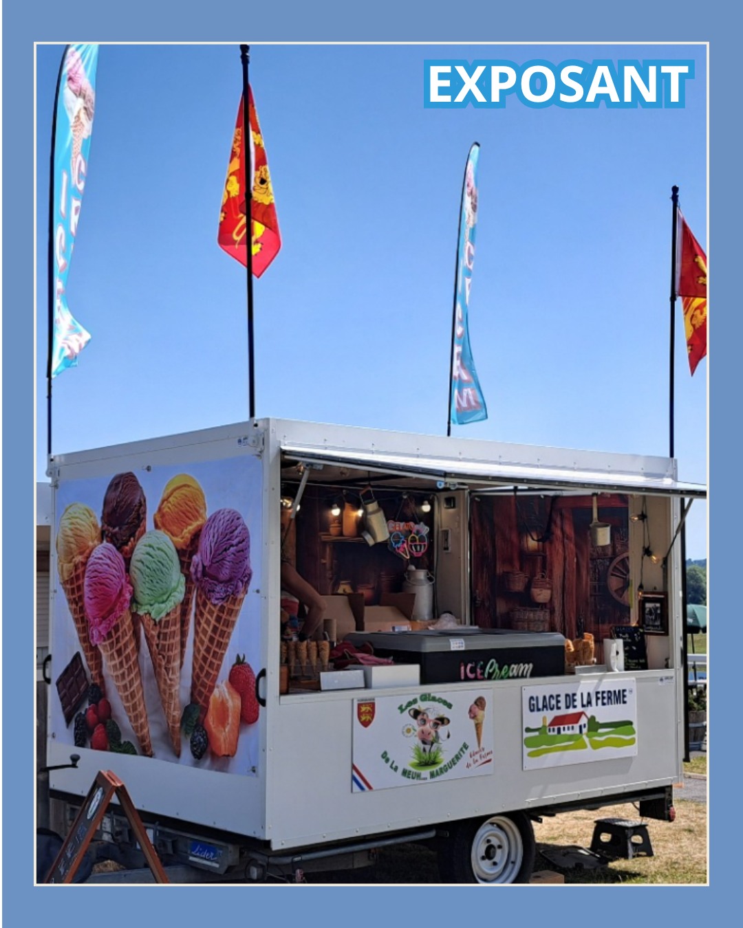🍦Nul doute que le soleil soit de la partie... alors bienvenue aux "Glaces de la Meuh Marguerite" comme exposant. 

Avis aux gourmands, vous allez repartir de Normandie les papilles aiguisées 🤪

𝐈𝐧𝐟𝐨𝐫𝐦𝐚𝐭𝐢𝐨𝐧𝐬 & 𝐢𝐧𝐬𝐜𝐫𝐢𝐩𝐭𝐢𝐨𝐧𝐬 ⤵️
✍️ https://cyclomontblanc.fr

#CyclosportiveMontBlanc #CycloMontBlanc #RunningMontBlanc #SainteMereEglise #Cyclo #Gravel #Cyclisme #Cyclosport #Route #Velo #VeloRoute #Cycling #CyclingEvent #CyclingFrance #CycloTourisme
#Running #CourseAPied #Run #10km #5km #FFA
#Normandie #Manche #Cotentin #DDayLand
#LaurentJalabert #Jaja #EKOI #SMH #CLSO
